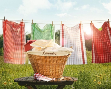 laundry drying in sun